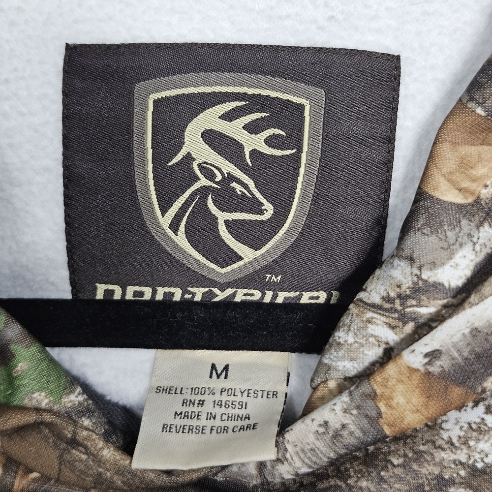 Non-Typical by Drake Camo Fleece Hoodie‎ Mossy Oak Bottom Land Mens Medium - Picture 3 of 10